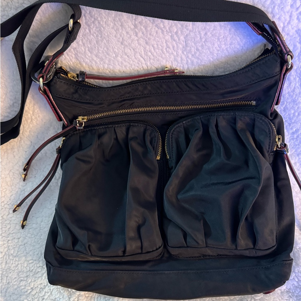 MZ Wallace Black Crossbody Bag with Adjustable Strap and Durable Design